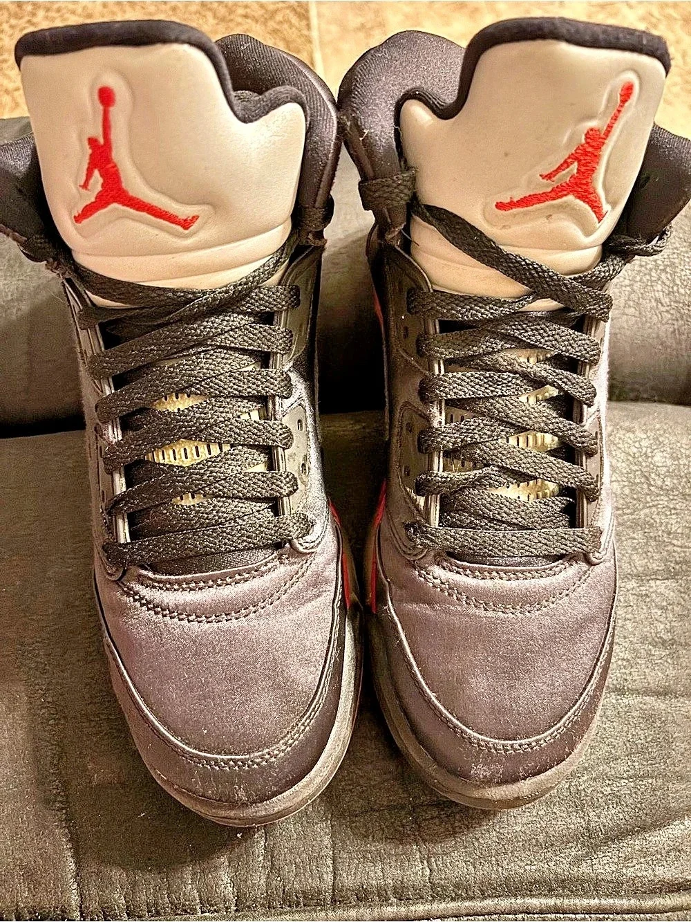 Jordan Air Jordan 5 Retro High-Top Sneakers Black & Red US 7y
